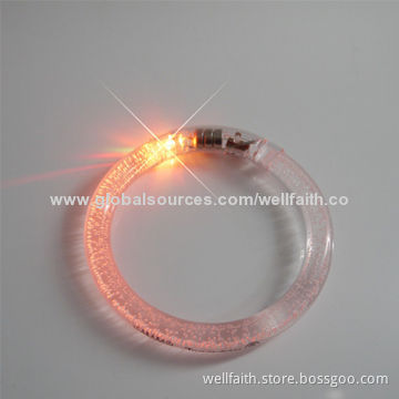 Hot-selling Acrylic Bracelet with LED Flashing, Perfect for Promotional Gifts
